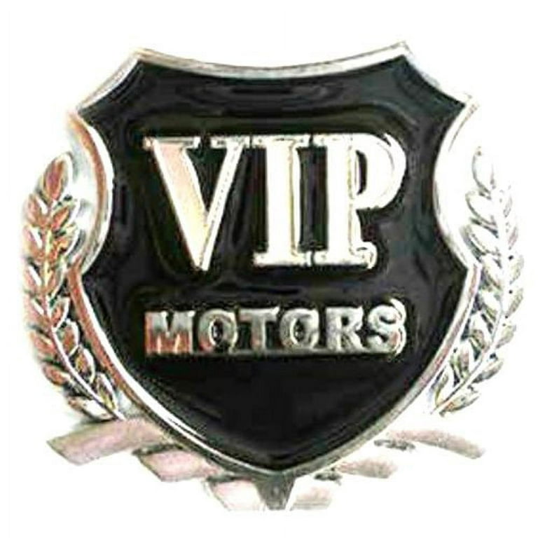 AkoaDa 1Pcs 3D VIP MOTORS Logo Metal Car Chrome Emblem Badge Decal Door  Window Body Auto Decor DIY Sticker Car Decoration Styling 