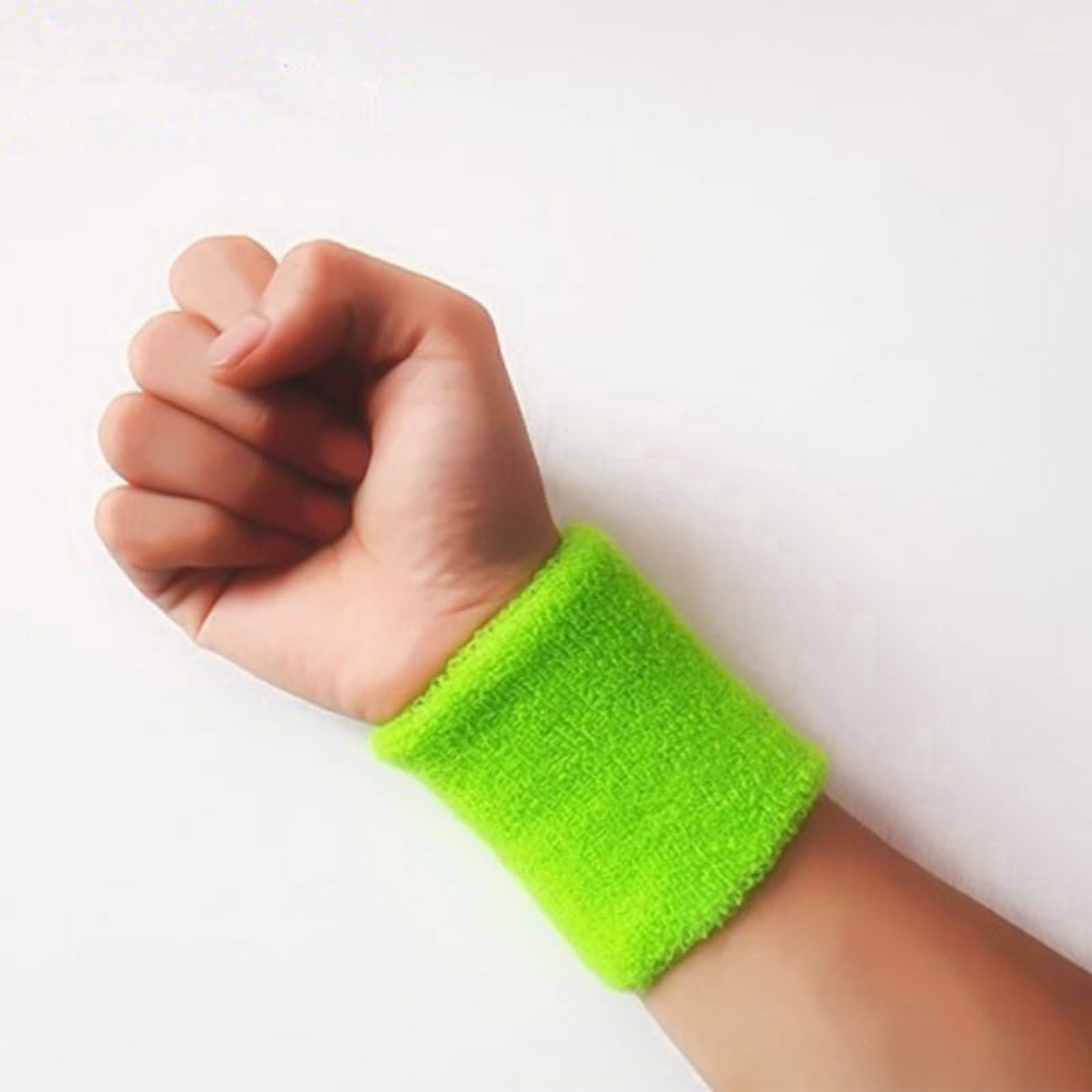AkoaDa 2 Pcs Quality Cotton Wristbands Prevent Sweating Solid Color Wrist Band Bands Sweatbands