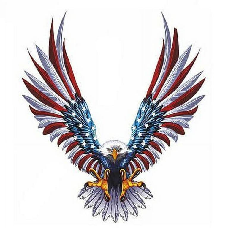 sticker decal vinyl eagle flag usa biker motorcycles car united