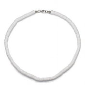 AkoaDa Smooth White Puka Shell Necklace Beach Surfer Choker Fashion Natural Boho Sea Shell Cowrie Beach Choker Women Necklace(Style 04 - L)