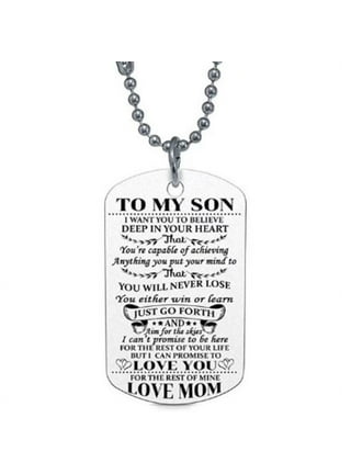 Boyfriend 1st Anniversary Gift - Anniversary Gifts for Boyfriend 1 Year - Love You Till The End of Time Luxury Dog Tag Necklace Military Chain / No