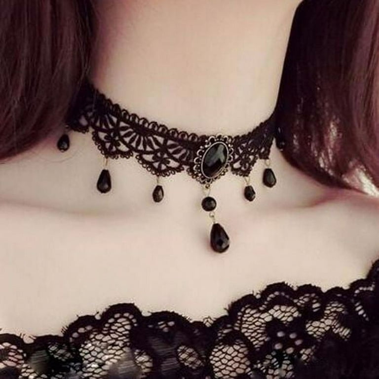 Edary Black Choker Necklace Adjustable Chokers Vintage Suede Collar  Necklaces Jewelry Accessories for Women and Girls