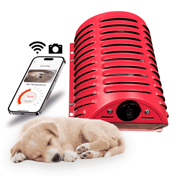Akoma Hound Heater Dog House Heater, Outdoor Pet Furnace 400w - for Most Dog Houses (400W - WiFi - Camera)