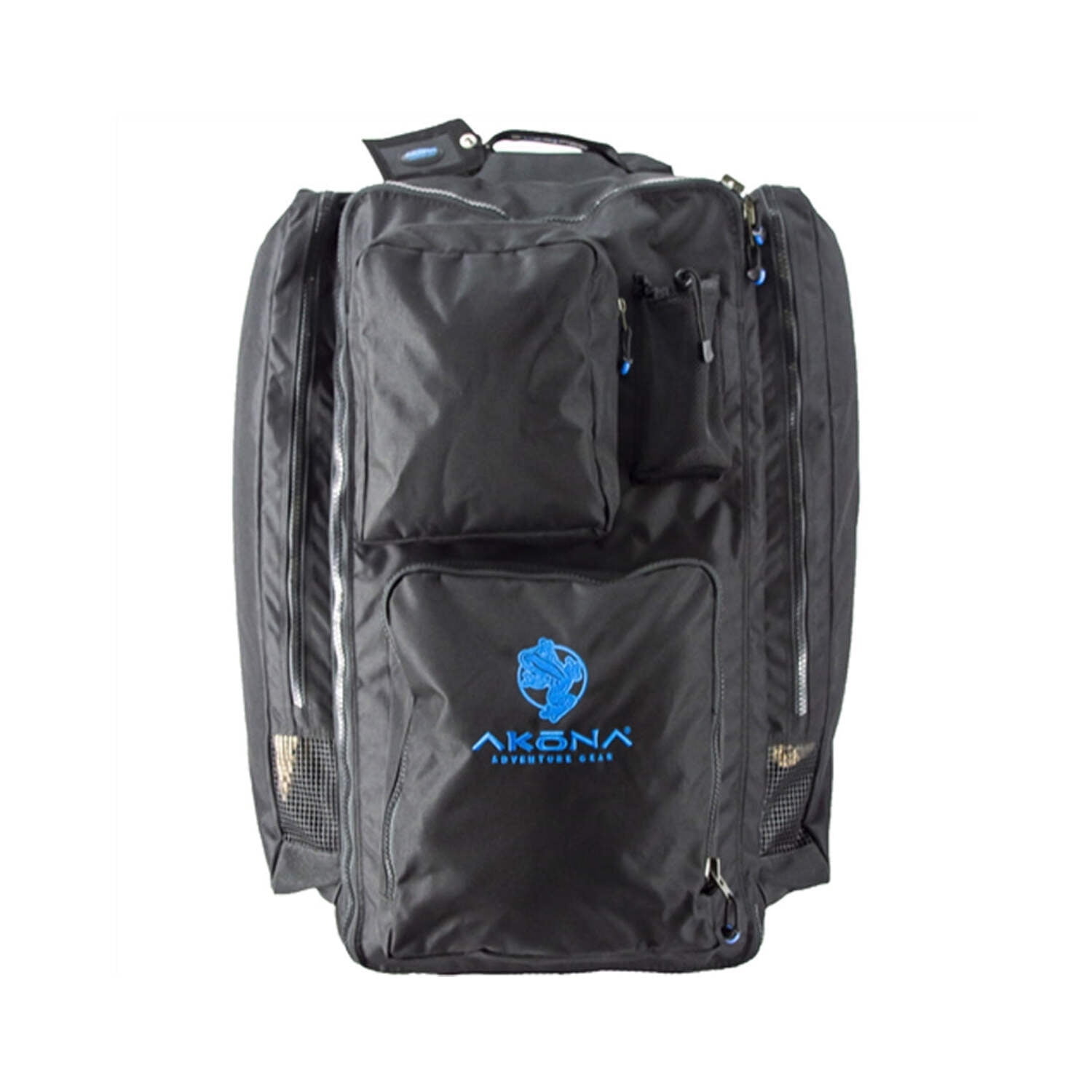 Black Durable Rolling Travel Gear Bag with Multiple Pockets