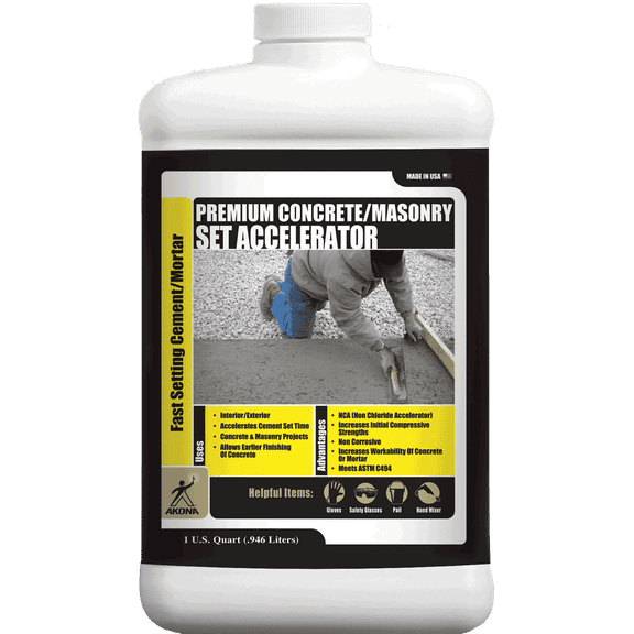 Akona Concrete/Masonry Set Accelerator Industrial Sealant, Quart