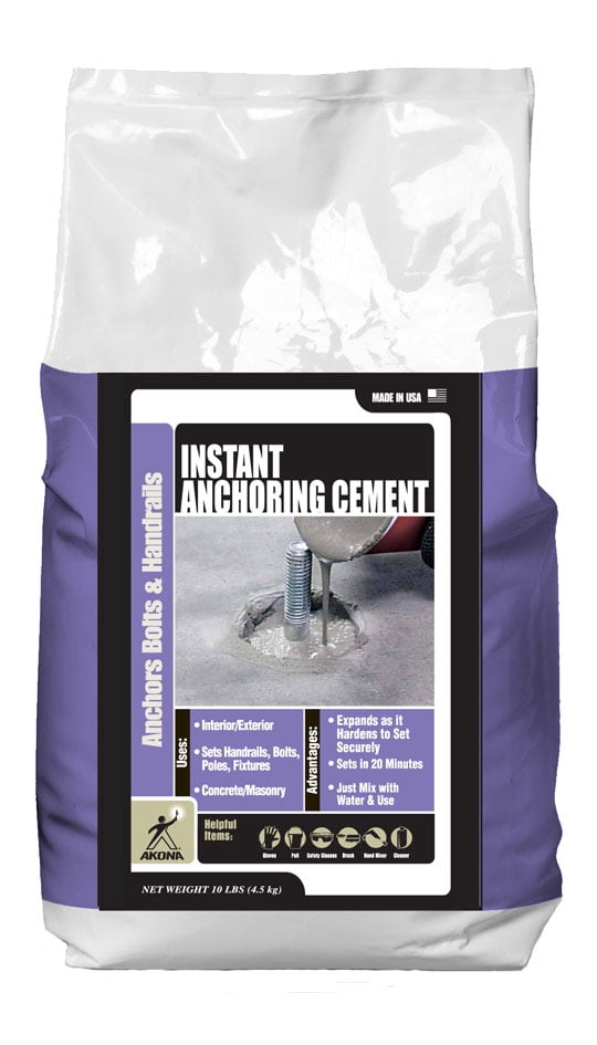 Instant Cemet AKONA, Instant Anchoring Cement, 10 Pound, High-Strength Fast-Set ...