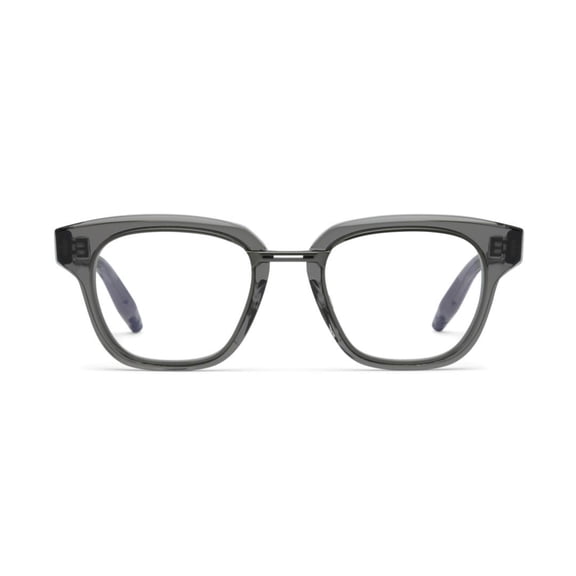 Akoni Men's Apollo Square Frame Optical Glasses With Translucent Smoky Grey Finish Grey