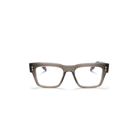 Akoni Men's Columba Rectangular Frame Eyeglasses With Translucent Smoky Grey Finish Grey