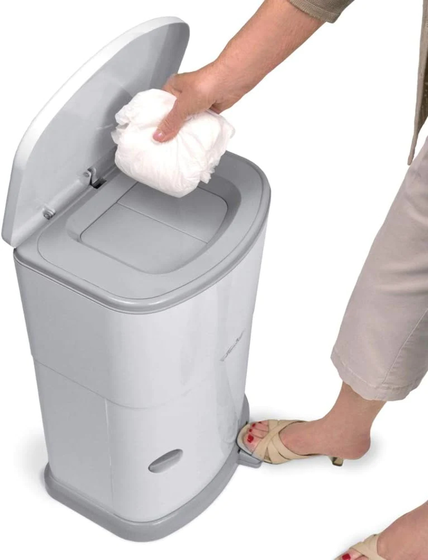 Akord Slim Incontinence Disposal System with Odor Lock Discrete White