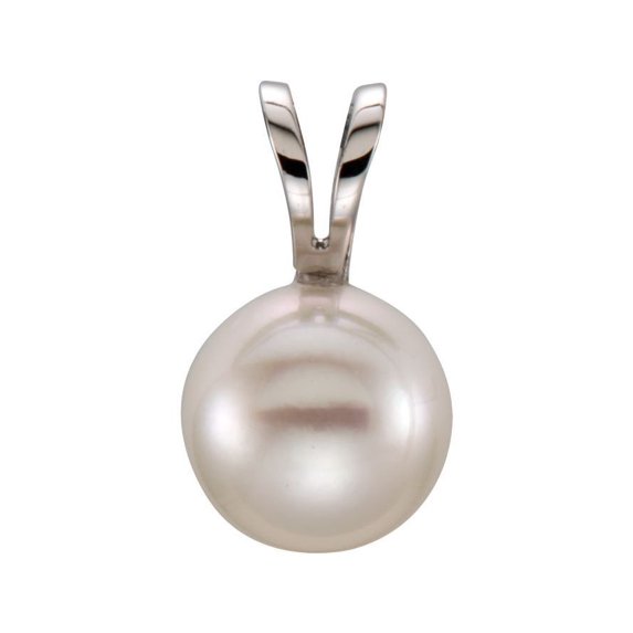 Akoya Cultured Pearl Pendant in 14k White Gold