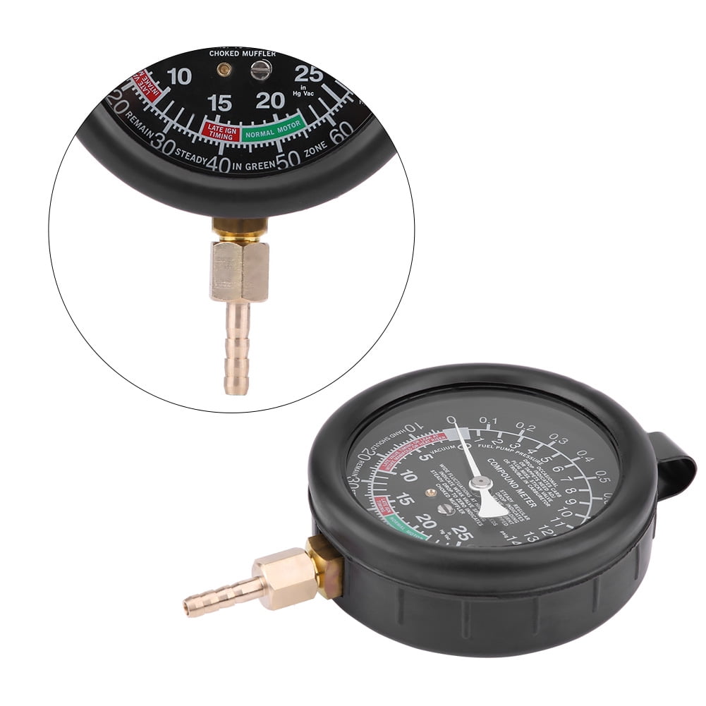 Akozon Car Engine Vacuum &Vacuum Tester Gauge Carburetor Pressure