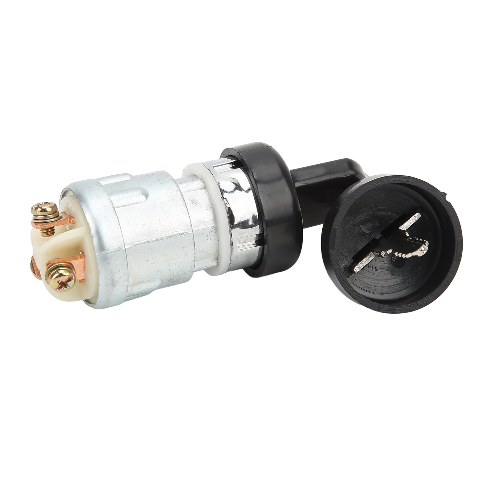 Akozon Ignition Switch With Key, Starter Switch OFF ON START Position 3 Contact Terminals With 2