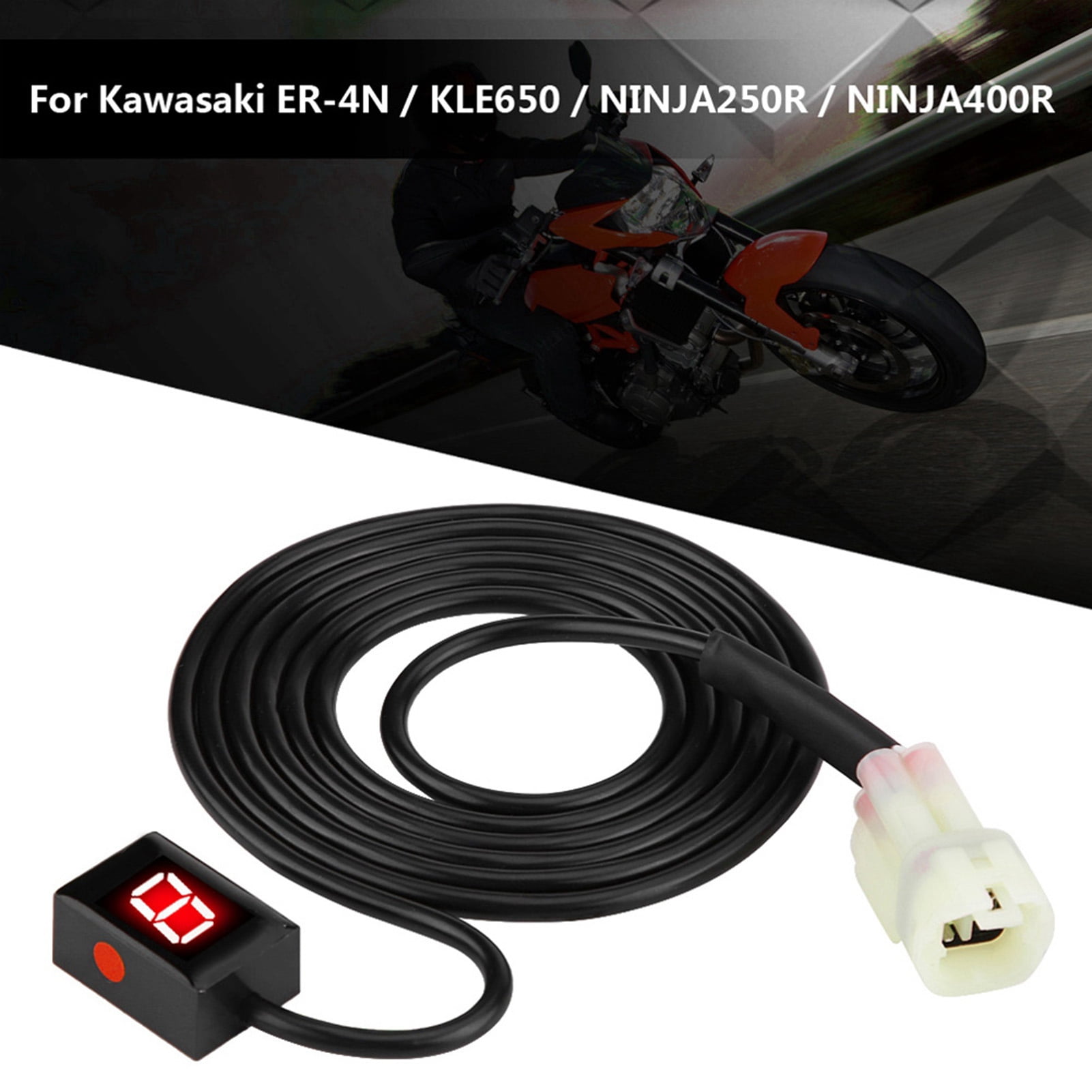 Akozon Waterproof Motorcycle Gear Indicator LED Light Gear Indicator