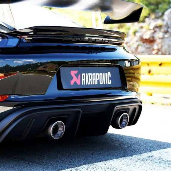 Akrapovic Titanium Tail Pipe Set for 2020+ Porsche Cayman GT4 (718) * Part TP-T/S/27