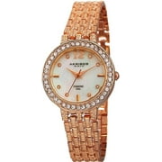 Akribos XXIV AK757RG Swiss Quartz Diamond Markers MOP Dial Rosetone Womens Watch