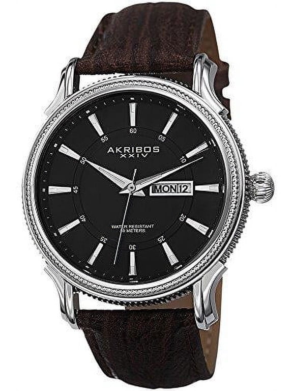 XXIV Black Dial Brown Leather Men's Watch AK726BR