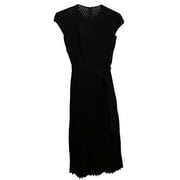 Akris Women's Black Punto Illusion Scalloped Dress - 4