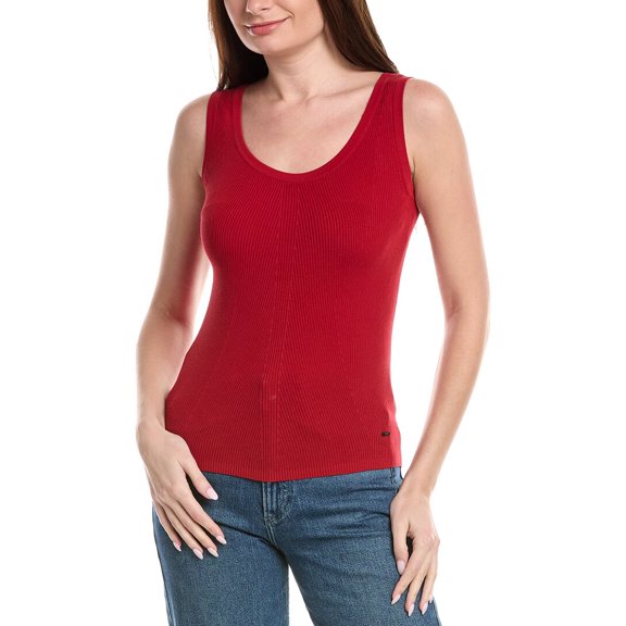 Akris womens Knit Tank Top, 4, Red