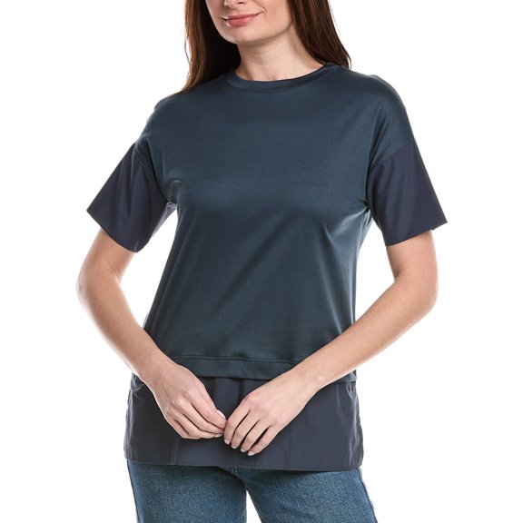 Akris womens Knit Top, 6, Blue