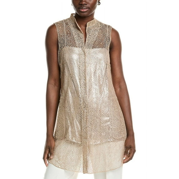 Akris womens Lace Blouse, 4, Brown