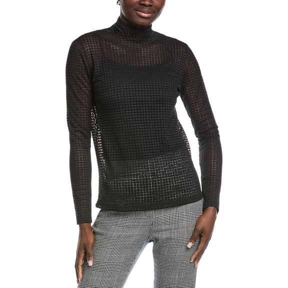 Akris womens  Lace Top, 6, Black