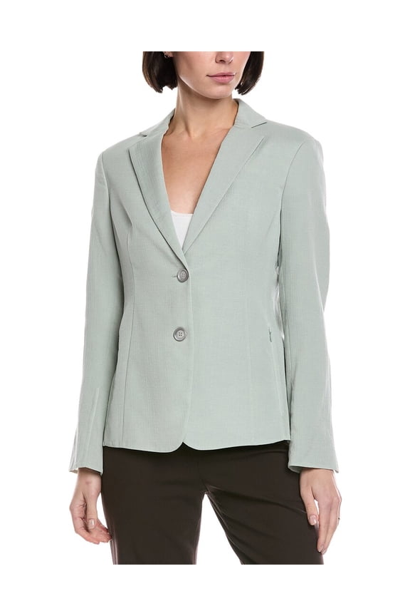 womens Lavino Silk & Wool-Blend Blazer, 6, Blue
