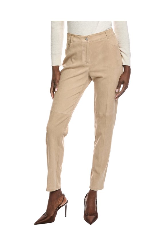 womens  Magda Suede Pant, 10, Brown