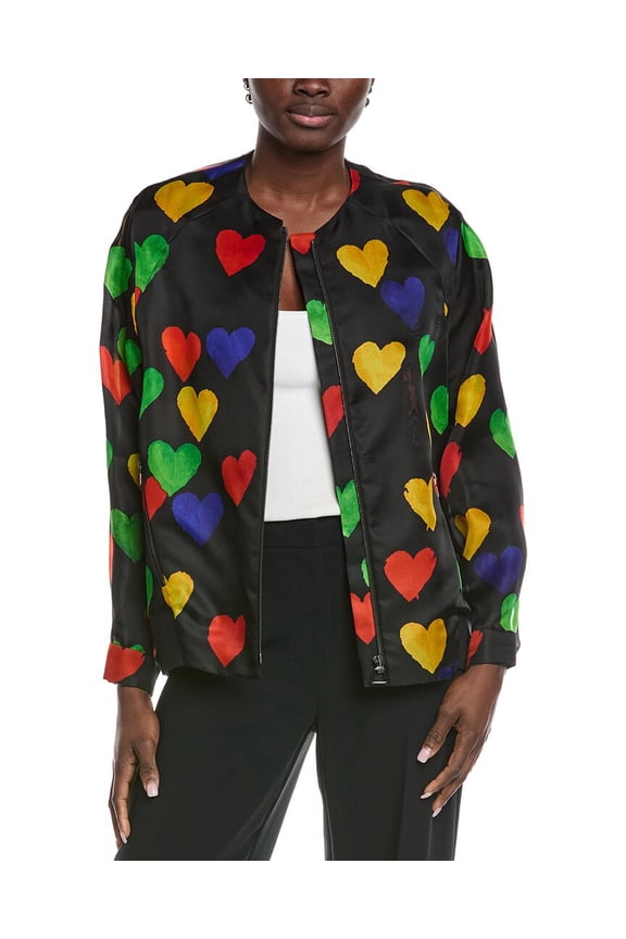 womens  Marcelo Silk Blouse, 6, Black