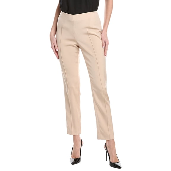 Akris womens Melissa Silk-Blend Pant, 12, Tan
