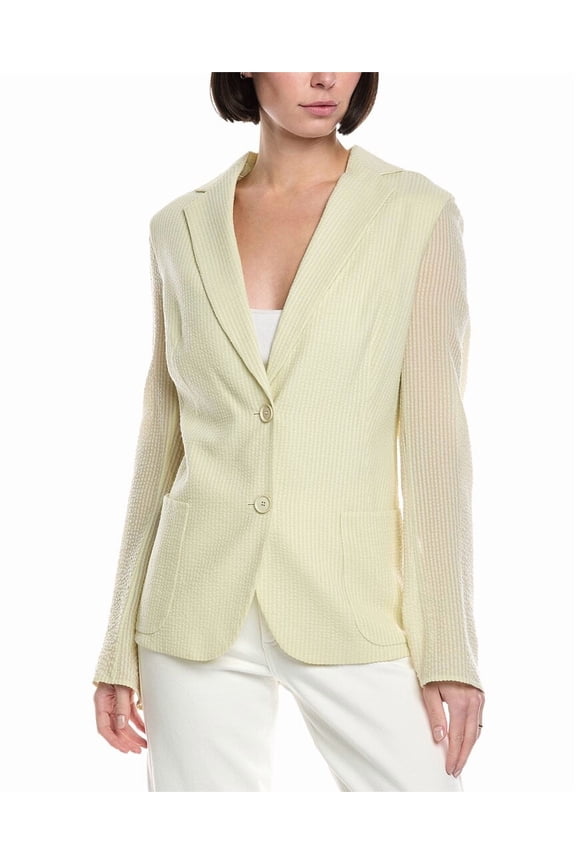womens  Nash Wool & Silk-Blend Blazer, 12, White