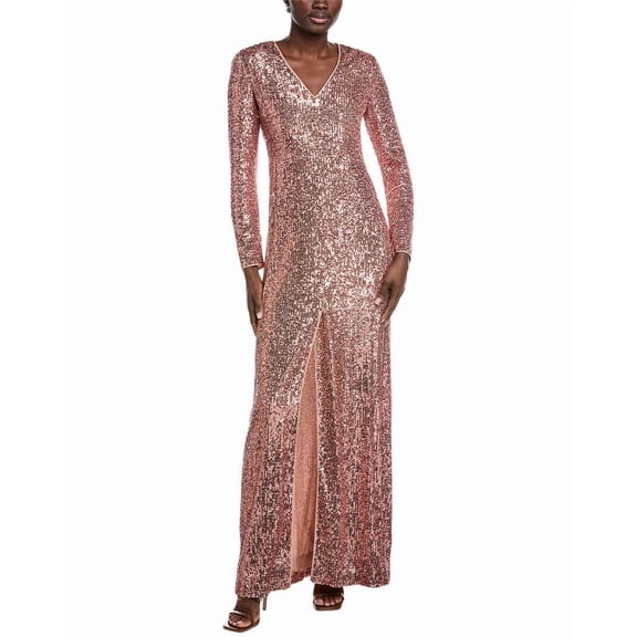 Akris womens  Sequin Silk-Blend Maxi Dress, 2, Purple