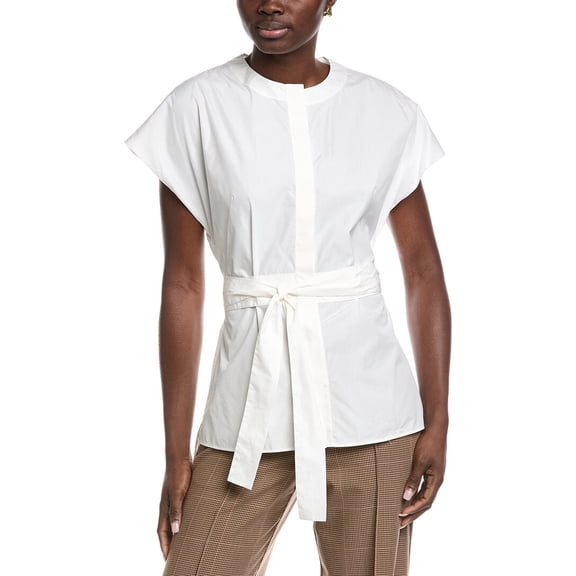 Akris womens Silk-Blend Blouse, 10, White