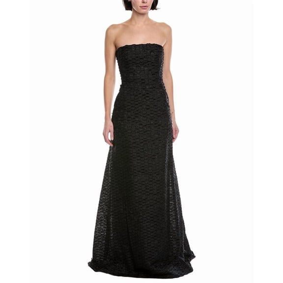 Akris womens Silk-Lined Maxi Dress, 6, Black