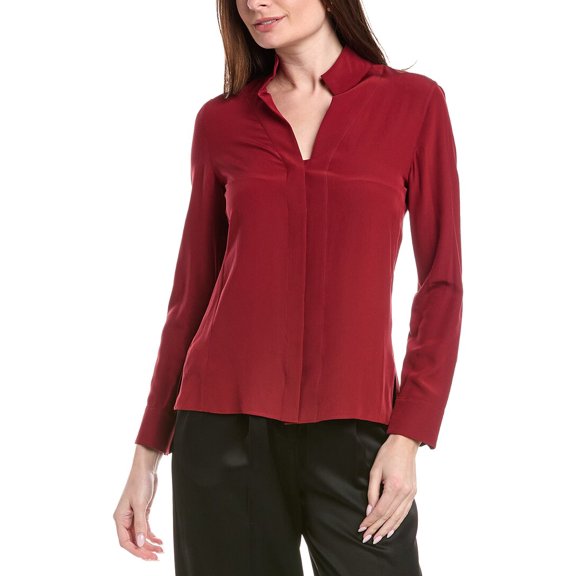 Akris womens Silk Shirt, 6, Red