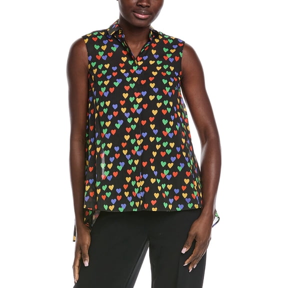 Akris womens Sleeveless Blouse, 6, Black