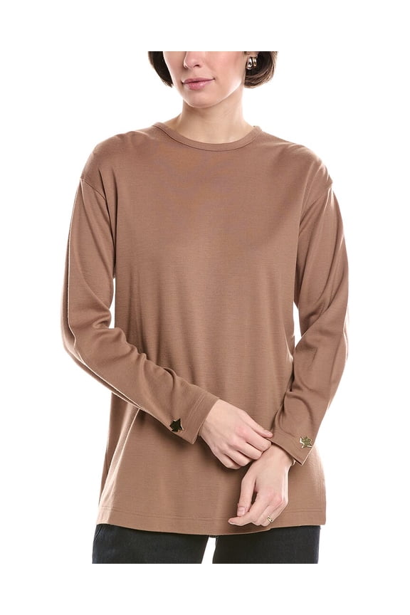 womens  Wool Shirt, 4, Brown