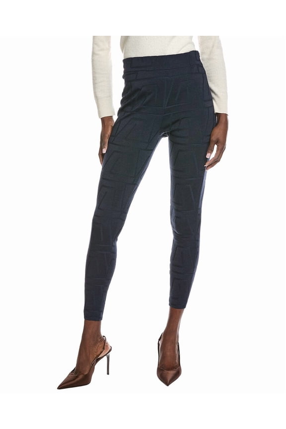 womens  Wool & Silk-Blend Pant, 4, Blue