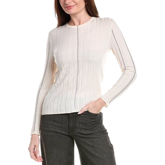 Akris womens  Wool & Silk-Blend Top, 8, White