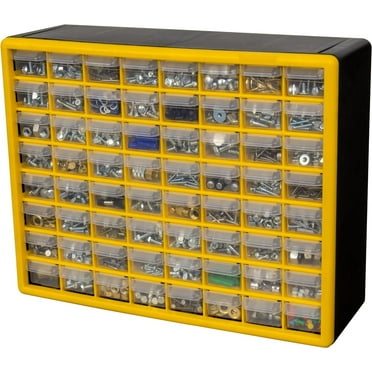 Akro-Mils 10164YELBLK Stackable Cabinet Organizer, Yellow & Black