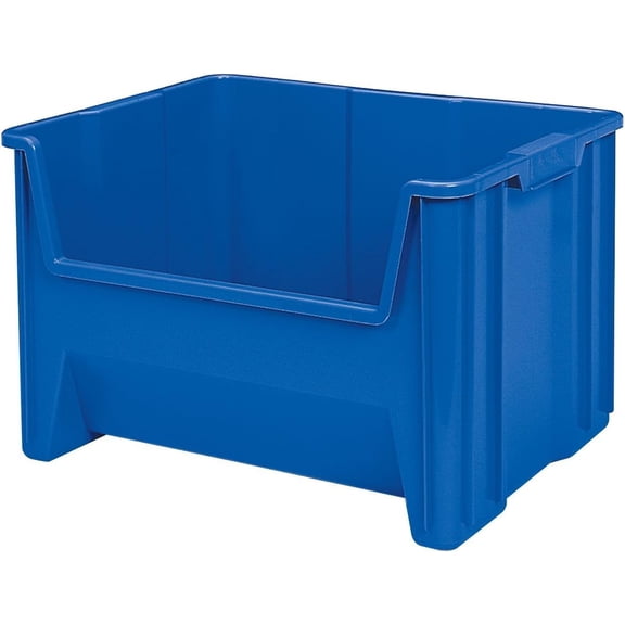 Akro-Mils 13017 Stak-N-Store Heavy Duty Stackable Open Front Plastic Storage Container Bin, (15" x 20" x 12-1/2"), Blue, (3-Pack)
