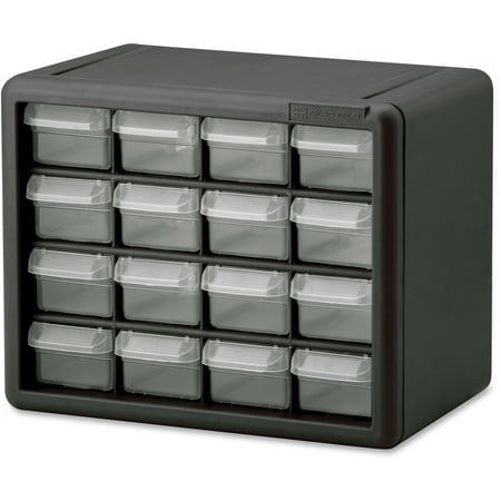 Akro-Mils Plastic Storage Cabinet 16-Draw 6-3/8"x10-1/2"x8-1/2" GY 10116