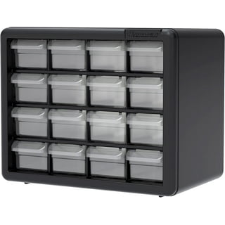 Akro-Mils 44 Drawer Plastic Storage Organizer with Drawers for Hardware,  Small Parts, Craft Supplies, Black 