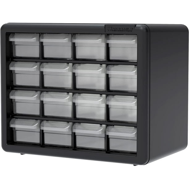 AkroMils 16 Drawer Plastic Storage Organizer with Drawers for Hardware