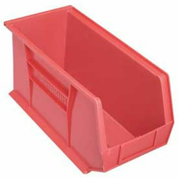 Akro-Mils 184817RD Plastic Stacking Bin - 8.25 x 18 x 9 in., Red