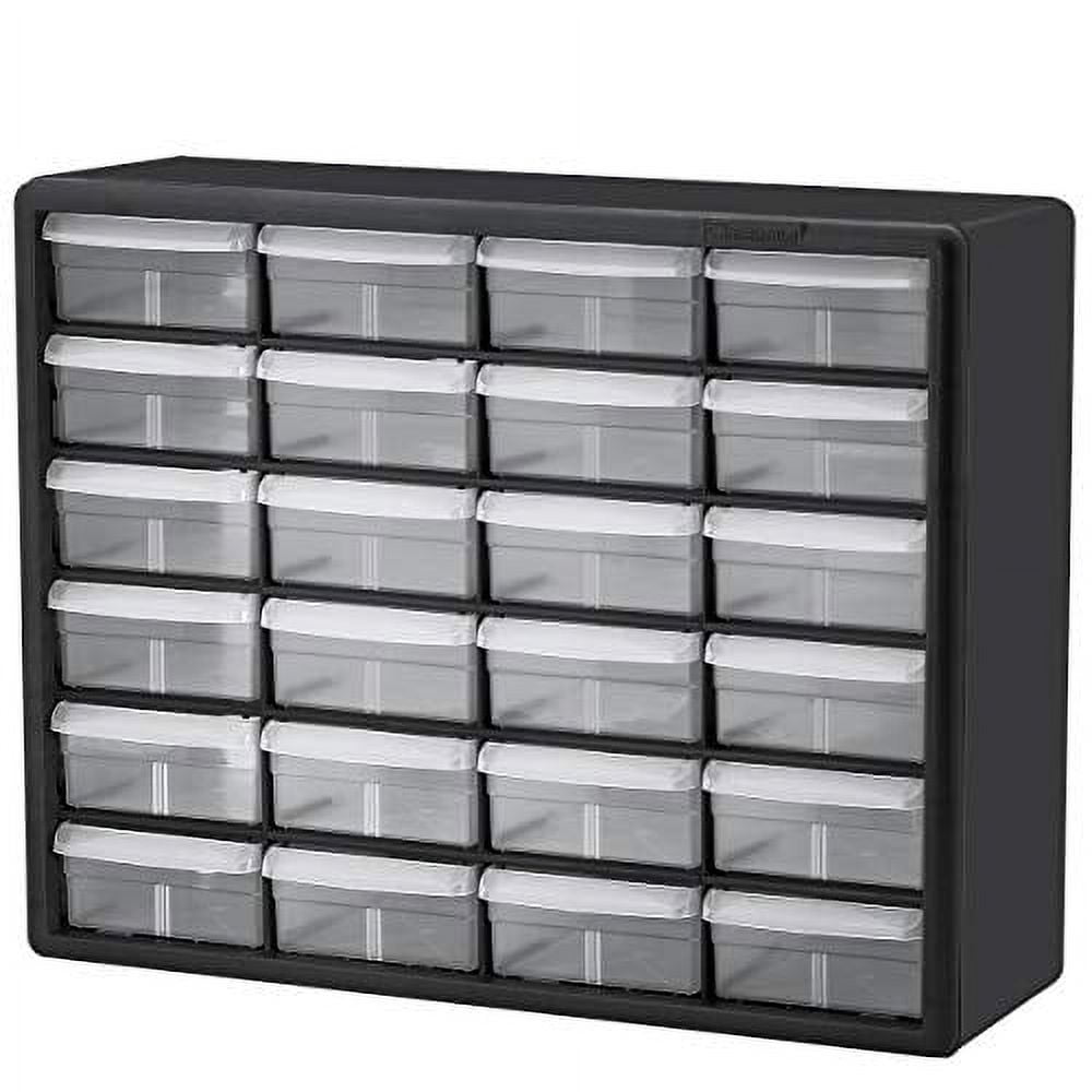 Akro-Mils 44 Drawer Plastic Storage Organizer with Drawers for Hardware,  Small Parts, Craft Supplies, Black 