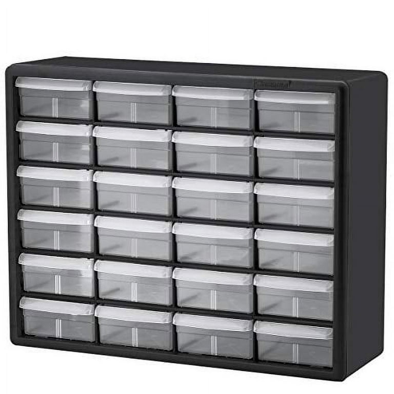 Akro-Mils Plastic Storage Cabinet #10124, 24 Drawers, 6-3/8 Deep x 20  Wide x 15-13/16 High - 78460045 - Penn Tool Co., Inc