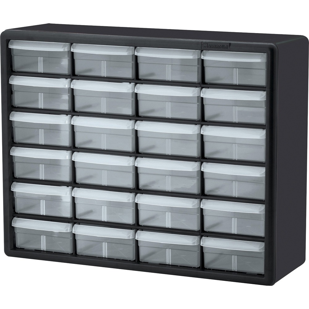 Akro-Mils 24 Drawer Plastic Cabinet Storage Organizer with Drawers for Hardware, Small Parts, Craft Supplies, Black - image 1 of 12