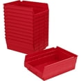 thumbnail image 1 of Akro-Mils 30150 Plastic Shelf Bins, Heavy Duty Storage Bins for Garage, Closet, and Drawer Organization, 12-Inch x 8-Inch x 4-Inch, Red, 12-Pack, 1 of 7