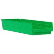 Akro-Mils AkroBins Plastic Stackable Storage Bins, 6 Pack, Green
