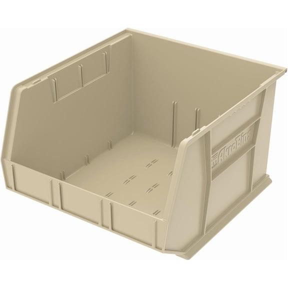 Akro-Mils 30270 AkroBins Plastic Storage Bins, Space-Saving Stackable Bins for Garage, Pantry, Craft Organization, 18-Inch x 16-Inch x 11-Inch, Stone, 3-Pack